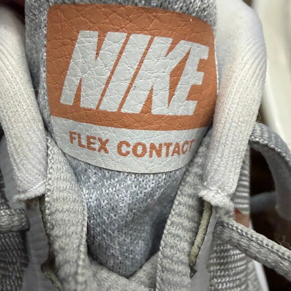 Nike Flex Contact Running Shoes Women 8 Gray Swoosh Logo Jogging Sporty Athletic - Picture 11 of 12